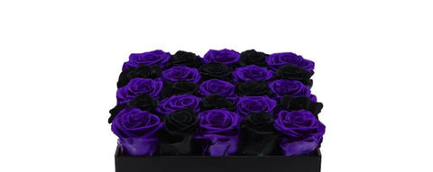 Custom Black & Purple Rose Box