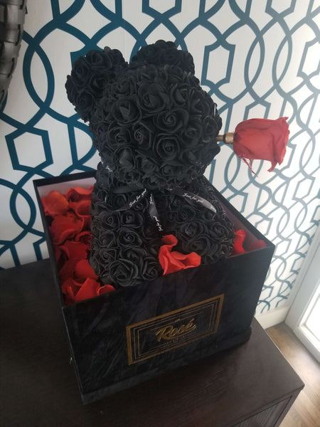 Teddy Rosé Puppy in a Black Velvet Box