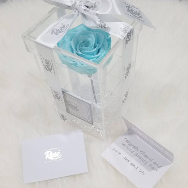 Congratulations Tiffany Blue Eternal Rose Gift