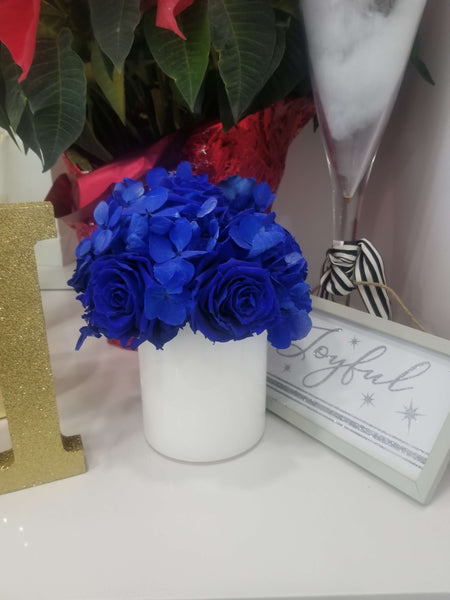 Rosé Designs 1 Dozen Navy Blue Rose Bouquet