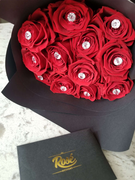 1 Dozen Red Rose Wrapped Bouquet
