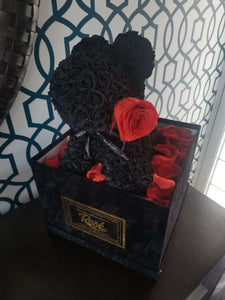 Rosé Teddy Puppy in a Black Velvet Box